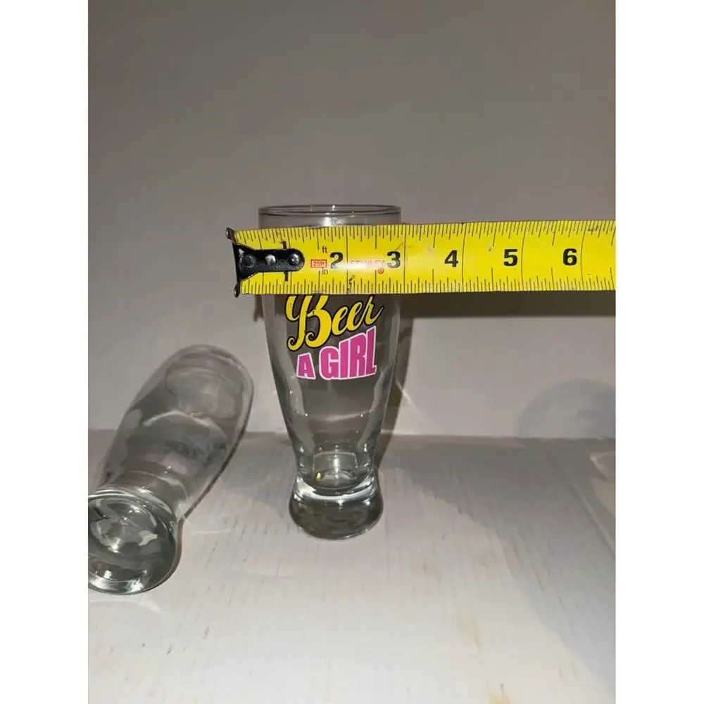 Set of 2 'Someone Get This Beer A Girl' Pilsner Glasses